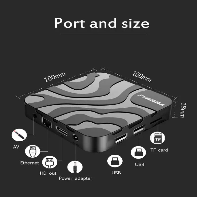 T95 MAX Android 12 TV Box 16/32/64GB Quad Core HD 6K HDMI WIFI Media Player