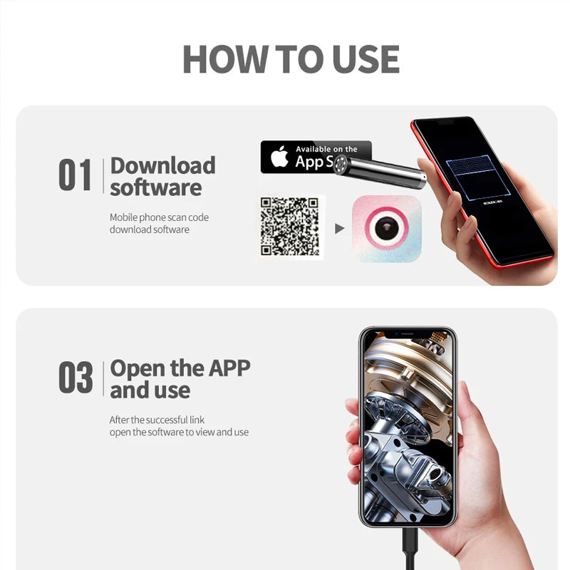 USB Type C Endoscope Borescope Snake Inspection Camera 3 in 1 for Phone Android