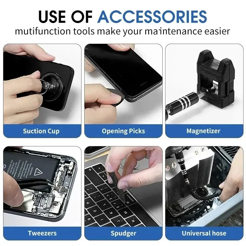 117-in-1 Magnetic Precision Screwdriver Set – PC, Phone & Computer Repair Kit (UK)