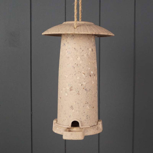 Premium Earthy Seed Feeder for Birds - Coffee Color, Durable & Stylish