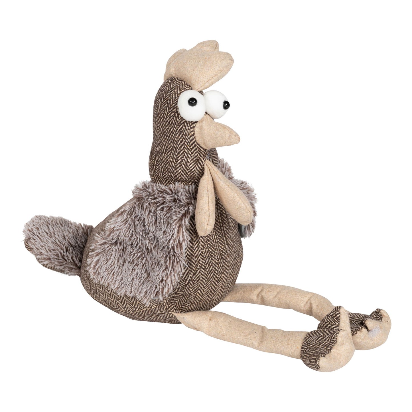 Brown Chicken Fabric Doorstop 36cm Decorative Home Accessory Unique Gift