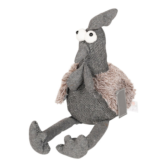 36cm Grey Chicken Fabric Doorstop Cute Home Decor Unique Gift Idea