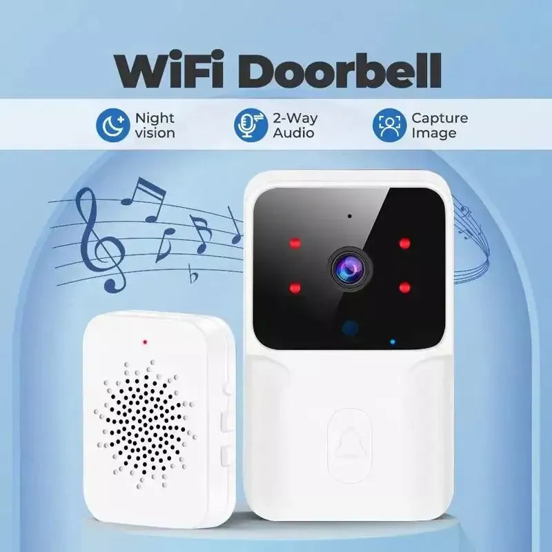 Smart Video Doorbell HD video Wireless Doorbell Advanced WiFi Security Camera UK